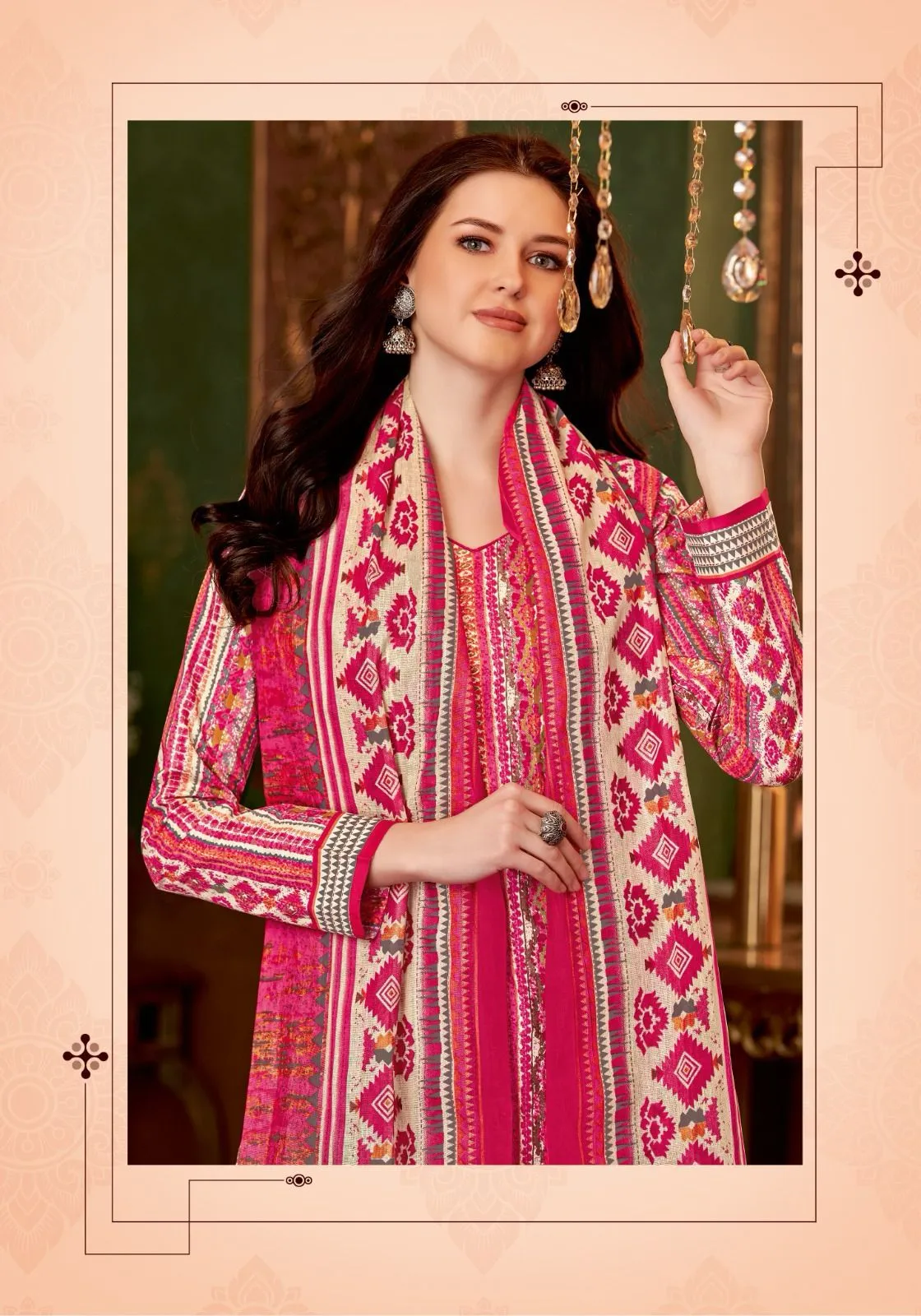 Floral Printed Unstitched Straight Salwar Suit Kala Nakshatra Vol 03