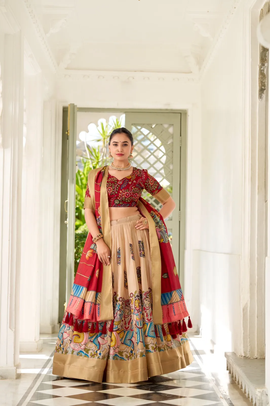Kalamkari Printed Designer Trending Ethnic Lehenga Choli