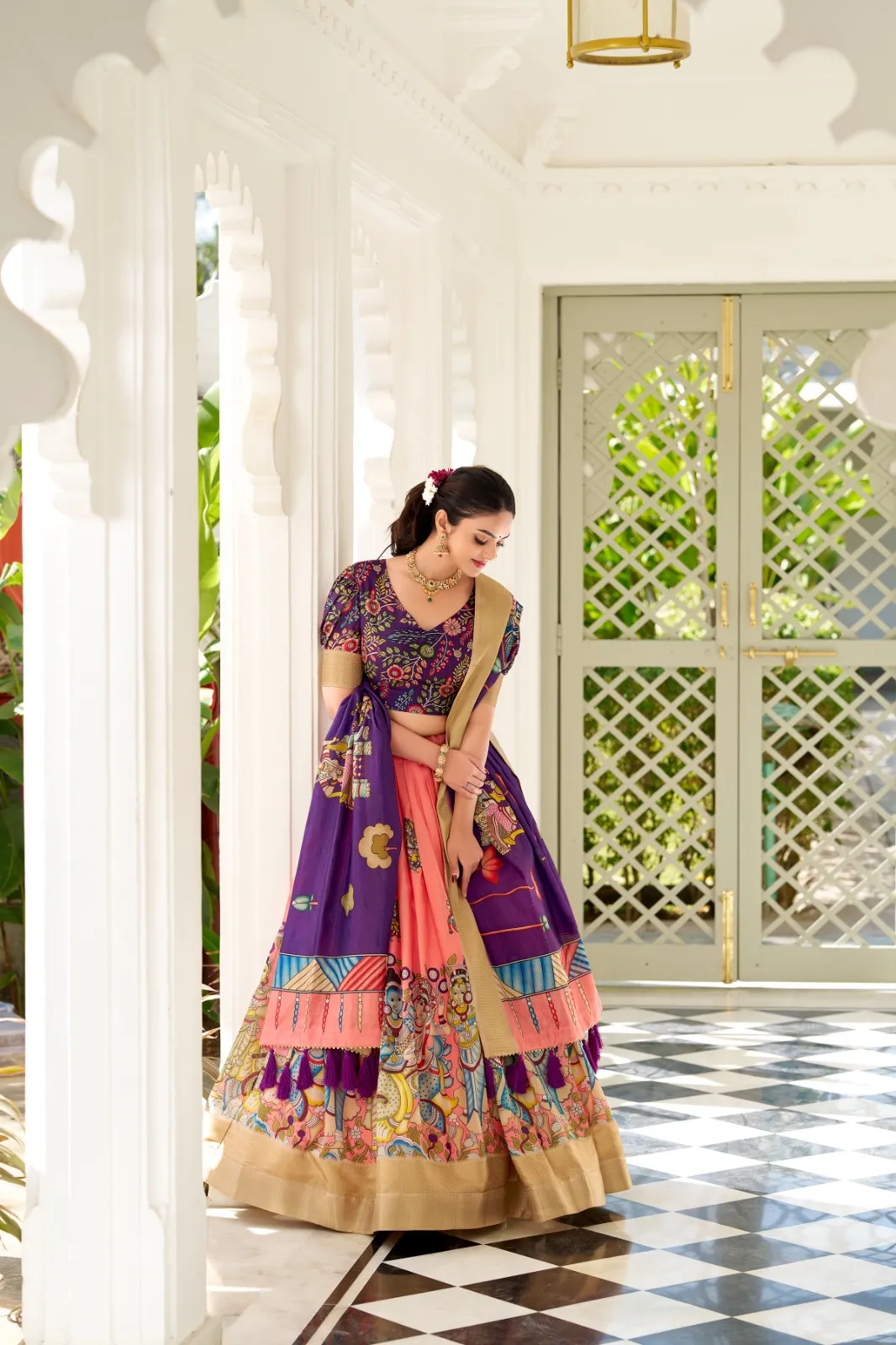 Kalamkari Printed Designer Trending Ethnic Lehenga Choli