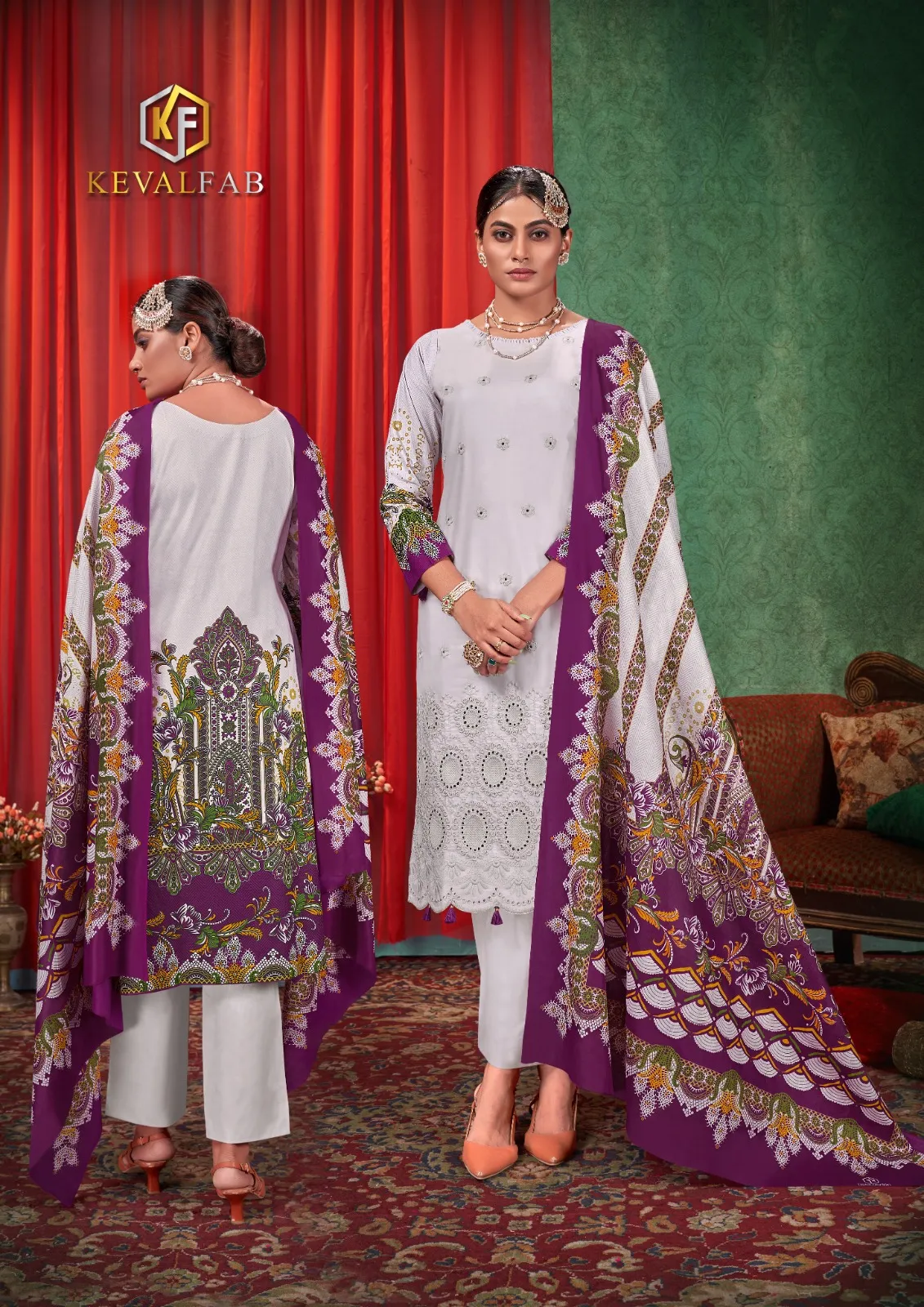 KevalFab Sobia Plus Heavy Cotton Pakistani Style Printed Unstitched Cotton Salwar Suit