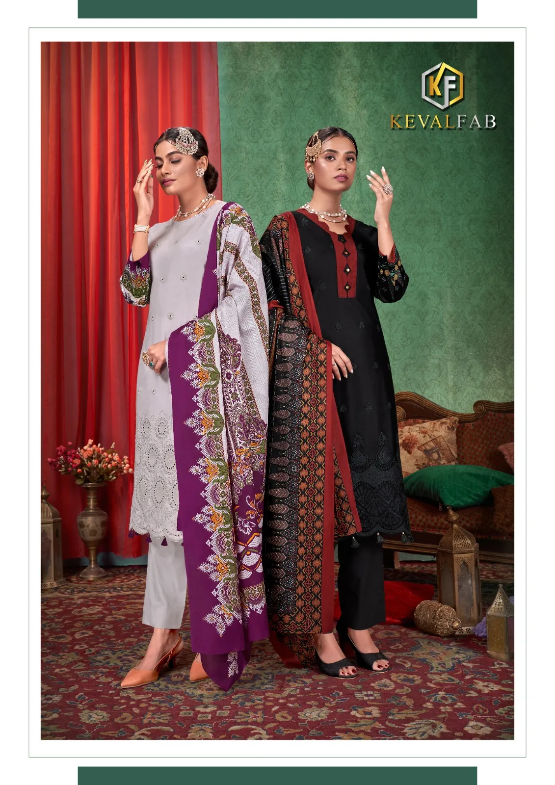 KevalFab Sobia Plus Heavy Cotton Pakistani Style Printed Unstitched Cotton Salwar Suit