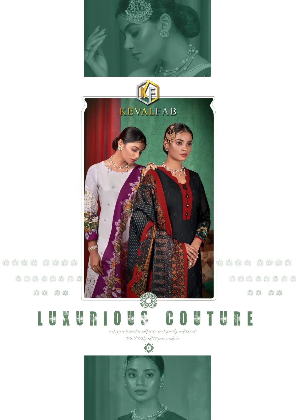 KevalFab Sobia Plus Heavy Cotton Pakistani Style Printed Unstitched Cotton Salwar Suit