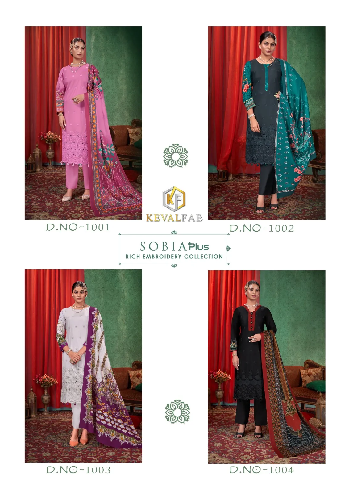 KevalFab Sobia Plus Heavy Cotton Pakistani Style Printed Unstitched Cotton Salwar Suit