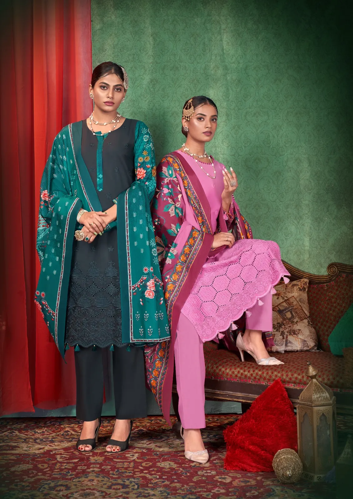KevalFab Sobia Plus Heavy Cotton Pakistani Style Printed Unstitched Cotton Salwar Suit