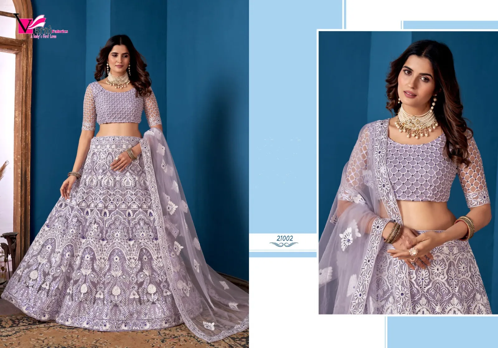 Light Color Designer Heavy Sequins Embroidered Party Lehenga Choli Ethnic Zeeya Rudrani