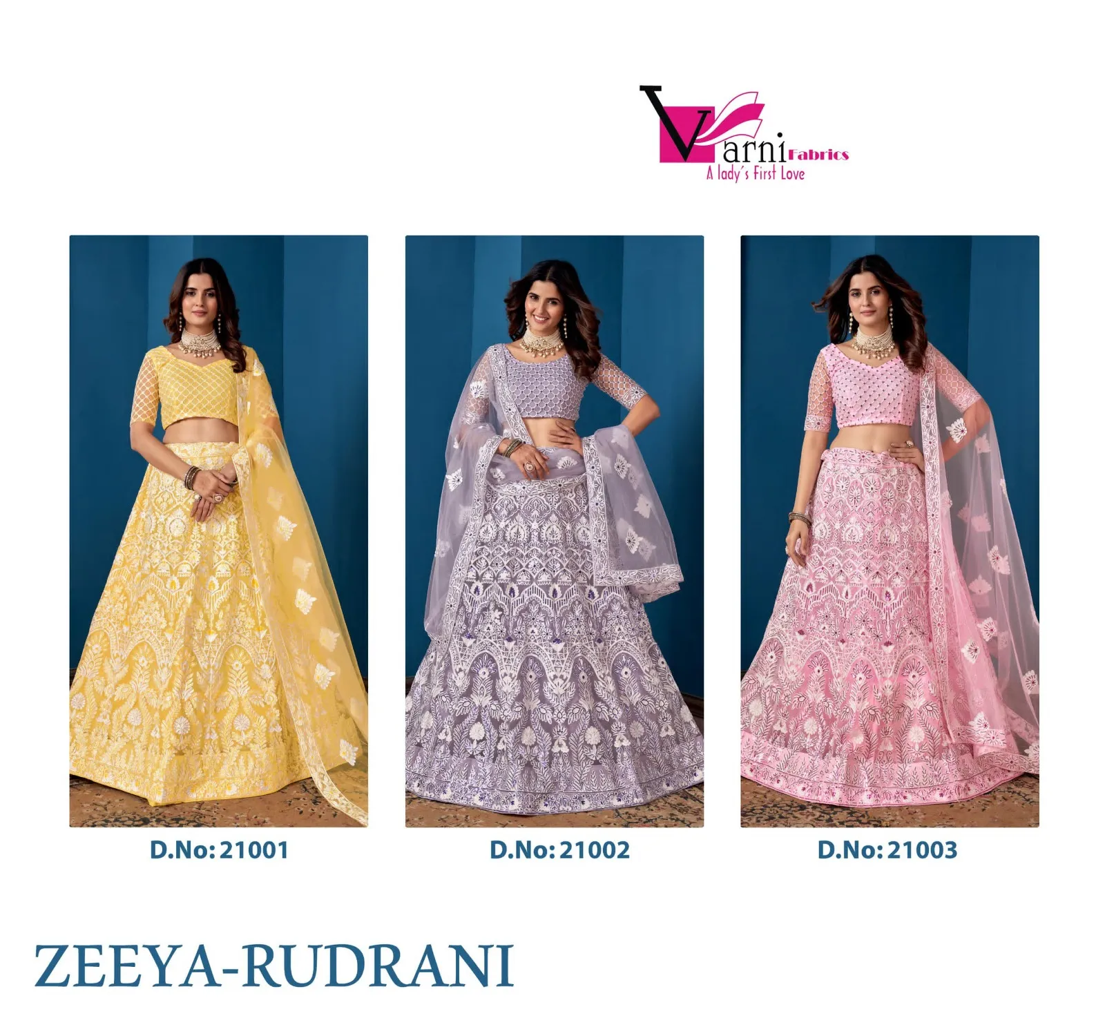 Light Color Designer Heavy Sequins Embroidered Party Lehenga Choli Ethnic Zeeya Rudrani