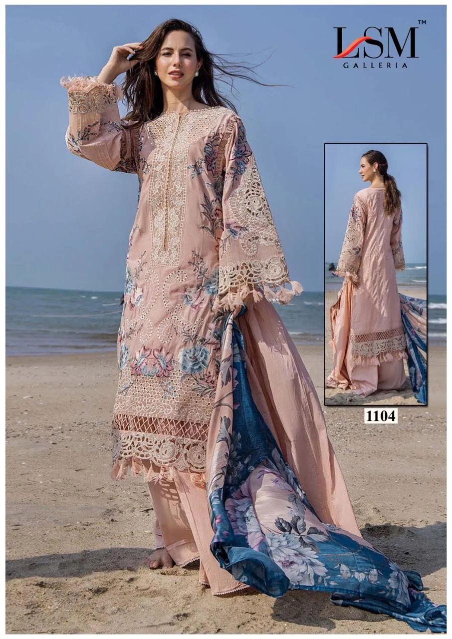LSM Galleria Parian Dream Heavy Luxury Lawn Collection Vol. 11 Designer Pakistani Printer Cotton Suit