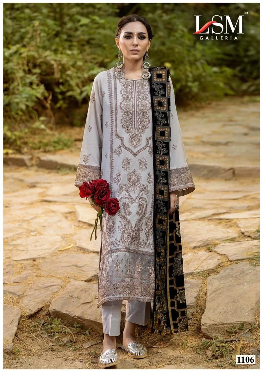 LSM Galleria Parian Dream Heavy Luxury Lawn Collection Vol. 11 Designer Pakistani Printer Cotton Suit