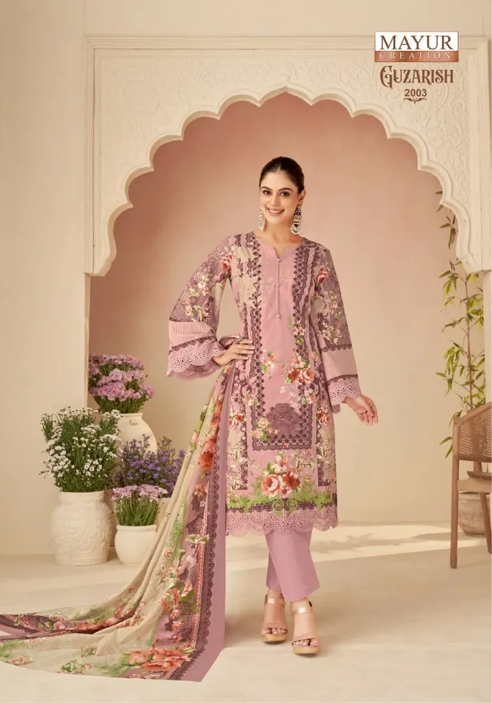 Pakistani Print Daily Wear Cotton Straight Salwar Suit Mayur Guzarish Vol 2 Ethnic Suits