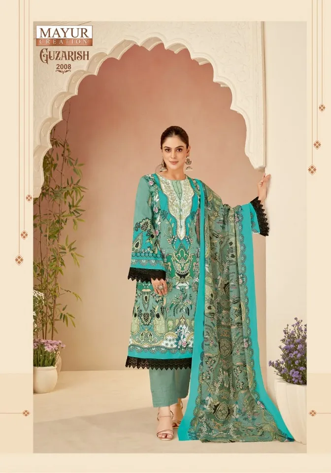 Pakistani Print Daily Wear Cotton Straight Salwar Suit Mayur Guzarish Vol 2 Ethnic Suits