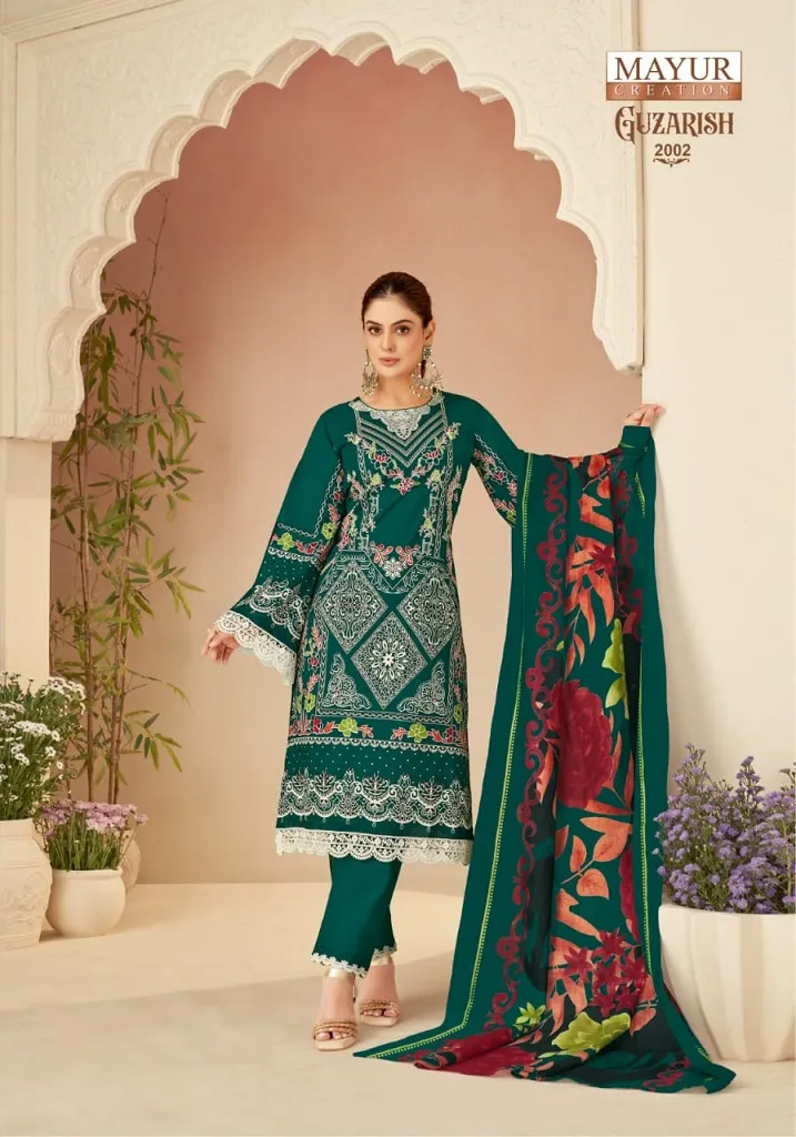 Pakistani Print Daily Wear Cotton Straight Salwar Suit Mayur Guzarish Vol 2 Ethnic Suits