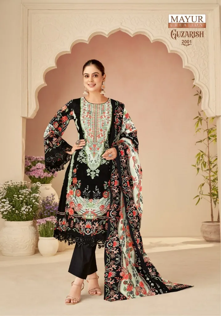 Pakistani Print Daily Wear Cotton Straight Salwar Suit Mayur Guzarish Vol 2 Ethnic Suits