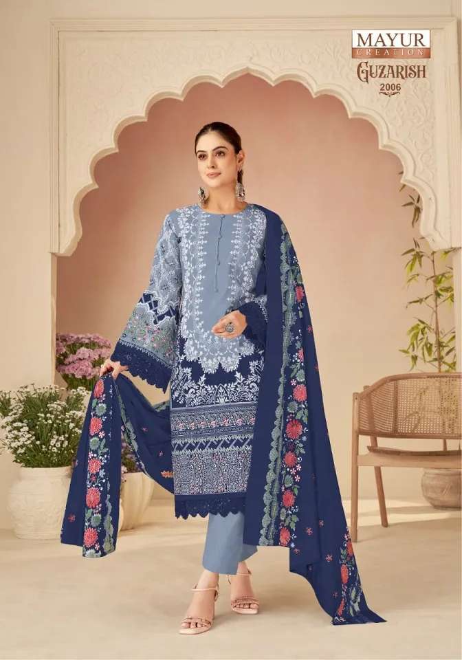 Pakistani Print Daily Wear Cotton Straight Salwar Suit Mayur Guzarish Vol 2 Ethnic Suits