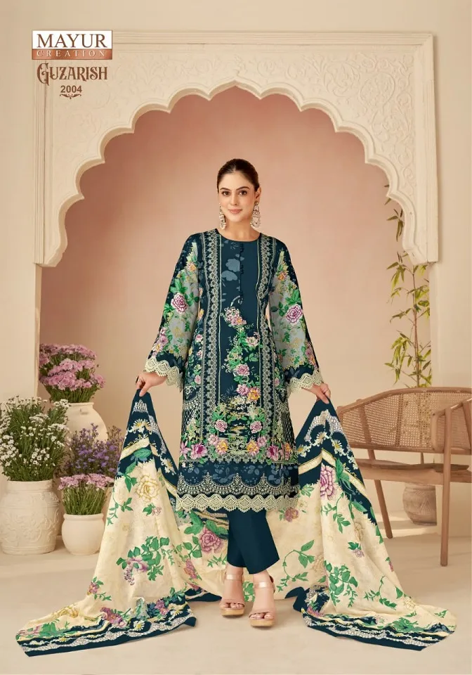 Pakistani Print Daily Wear Cotton Straight Salwar Suit Mayur Guzarish Vol 2 Ethnic Suits