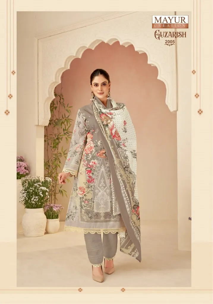 Pakistani Print Daily Wear Cotton Straight Salwar Suit Mayur Guzarish Vol 2 Ethnic Suits
