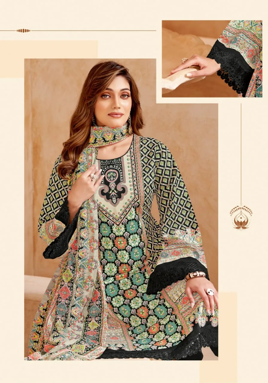 Unstitched Printed Cotton Straight Salwar Suit Summer Wear Ethnic Suits Mayur Nigar Vol 6