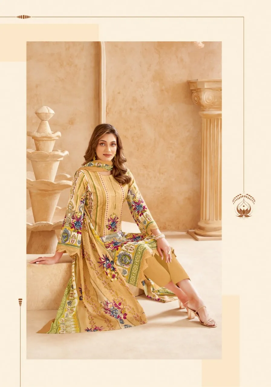 Unstitched Printed Cotton Straight Salwar Suit Summer Wear Ethnic Suits Mayur Nigar Vol 6