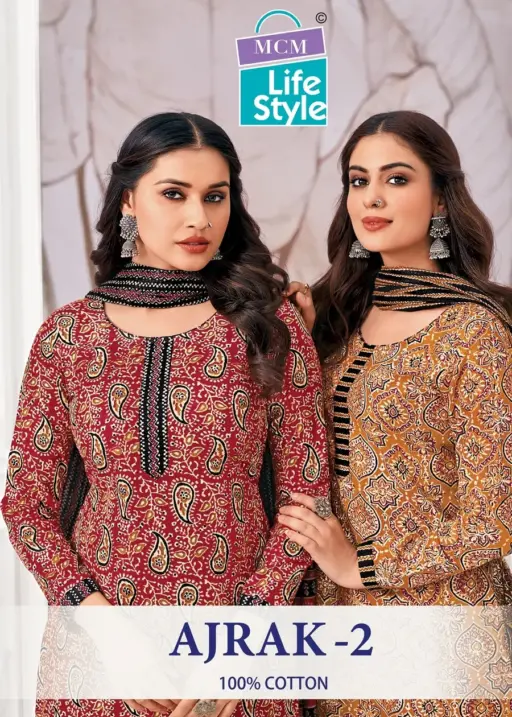 MCM Ajrak Vol-2 – Kurti Pant With Dupatta  Daily Wear
