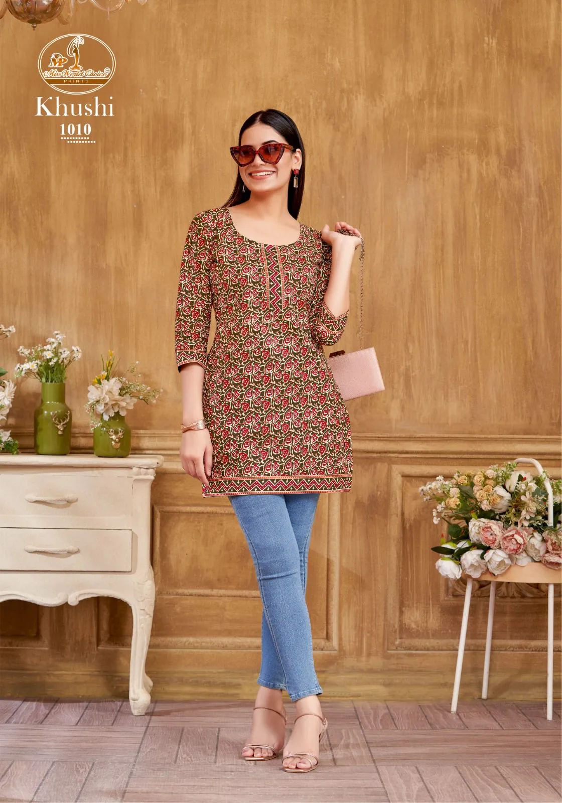 Daily Wear Printed Short Top MissWorld Khushi Vol 1