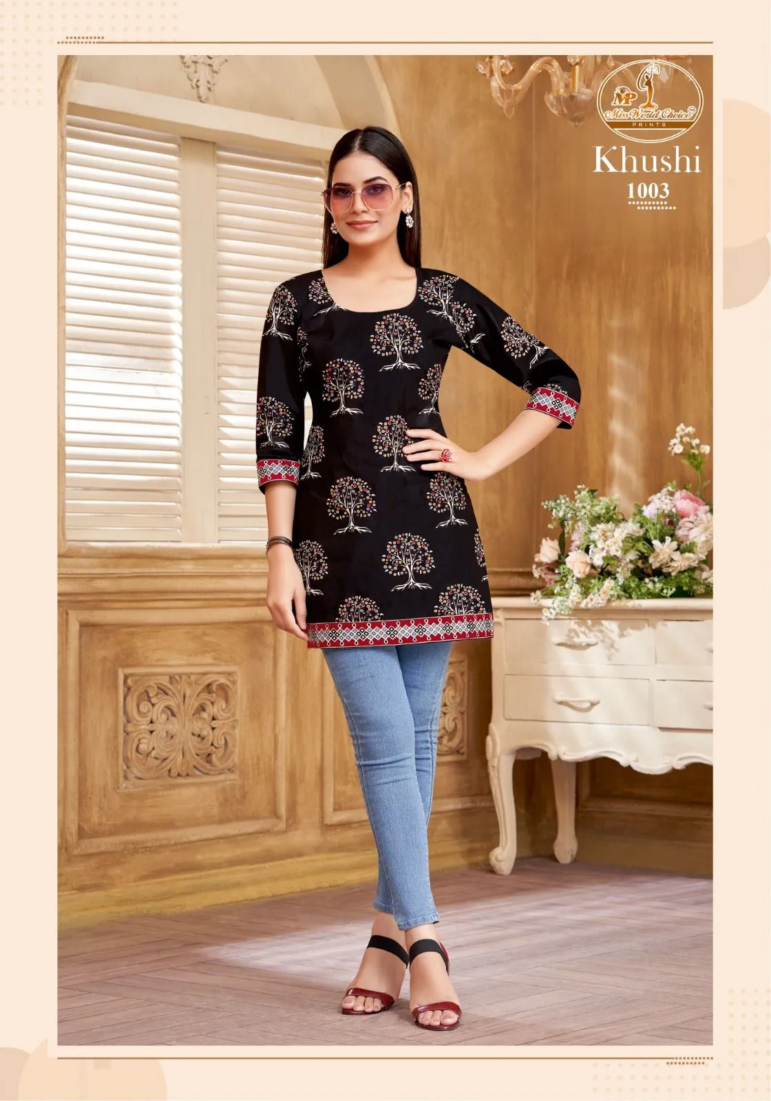 Daily Wear Printed Short Top MissWorld Khushi Vol 1
