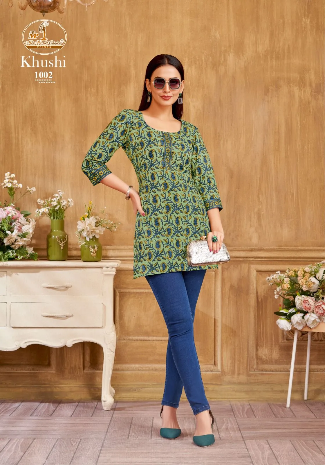 Daily Wear Printed Short Top MissWorld Khushi Vol 1