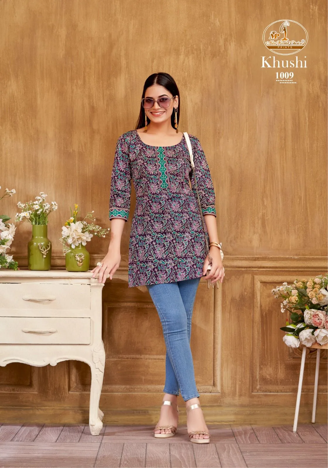 Daily Wear Printed Short Top MissWorld Khushi Vol 1