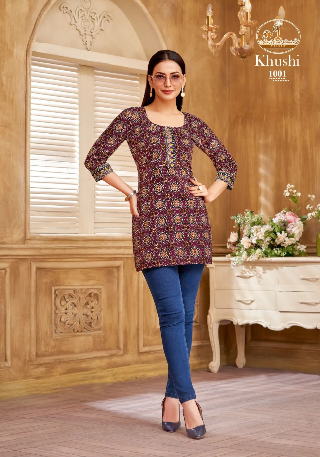 Daily Wear Printed Short Top MissWorld Khushi Vol 1