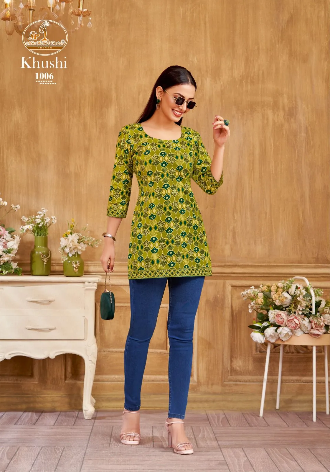 Daily Wear Printed Short Top MissWorld Khushi Vol 1