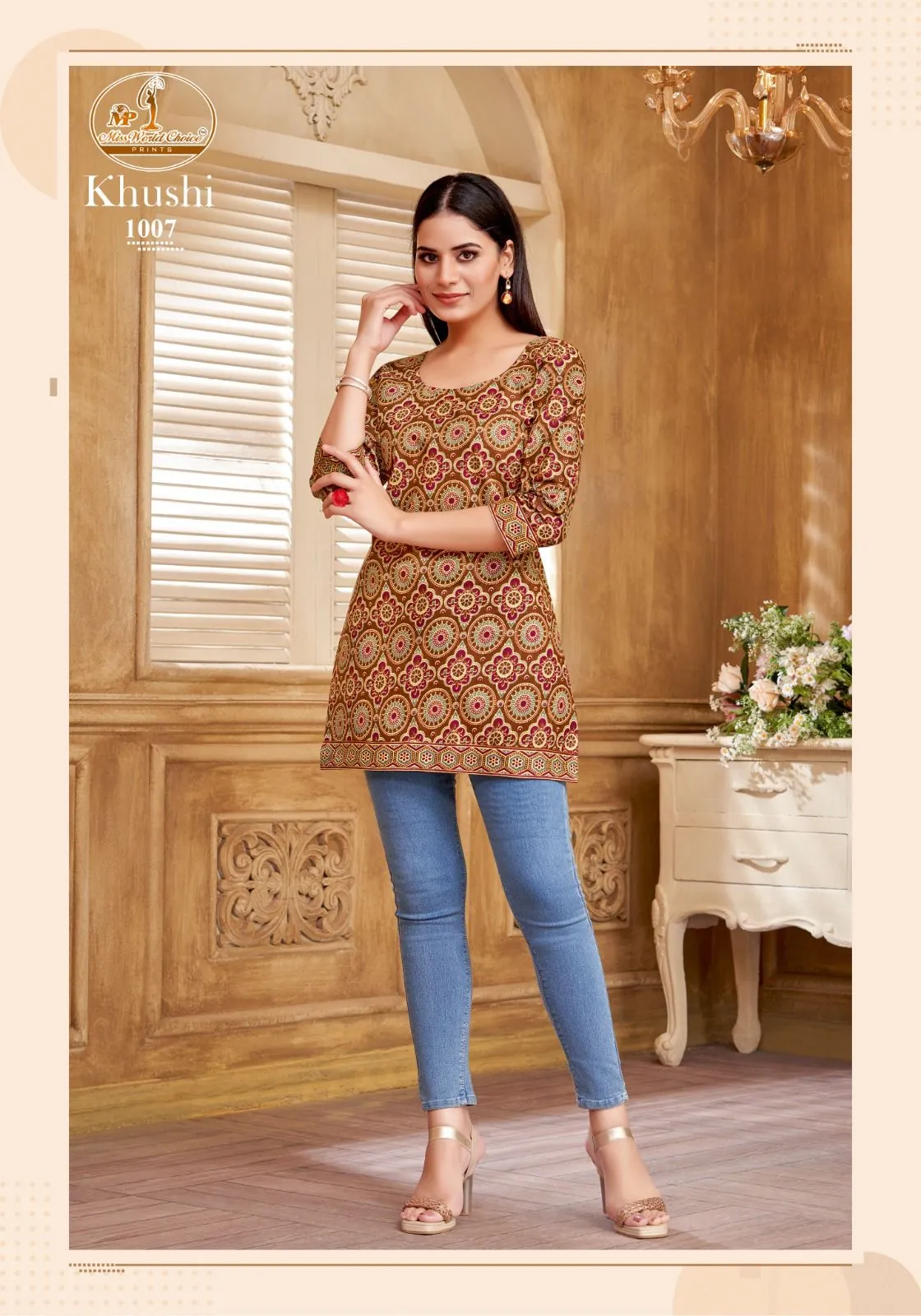 Daily Wear Printed Short Top MissWorld Khushi Vol 1