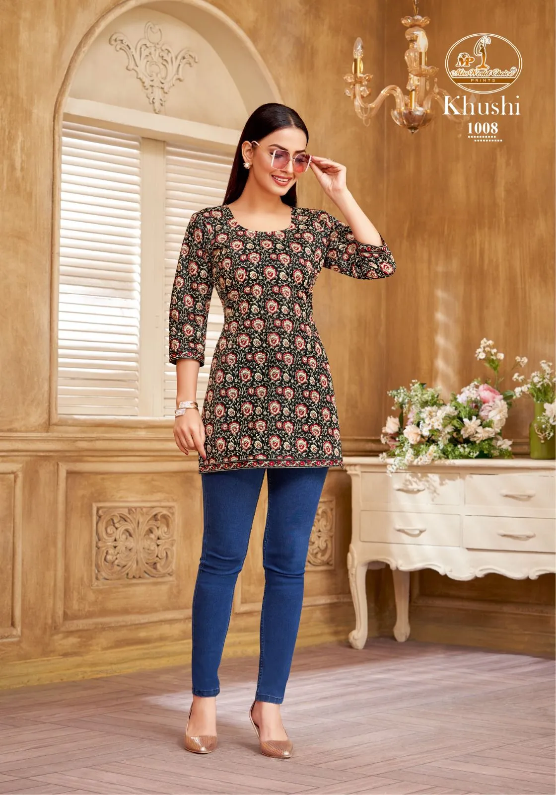 Daily Wear Printed Short Top MissWorld Khushi Vol 1