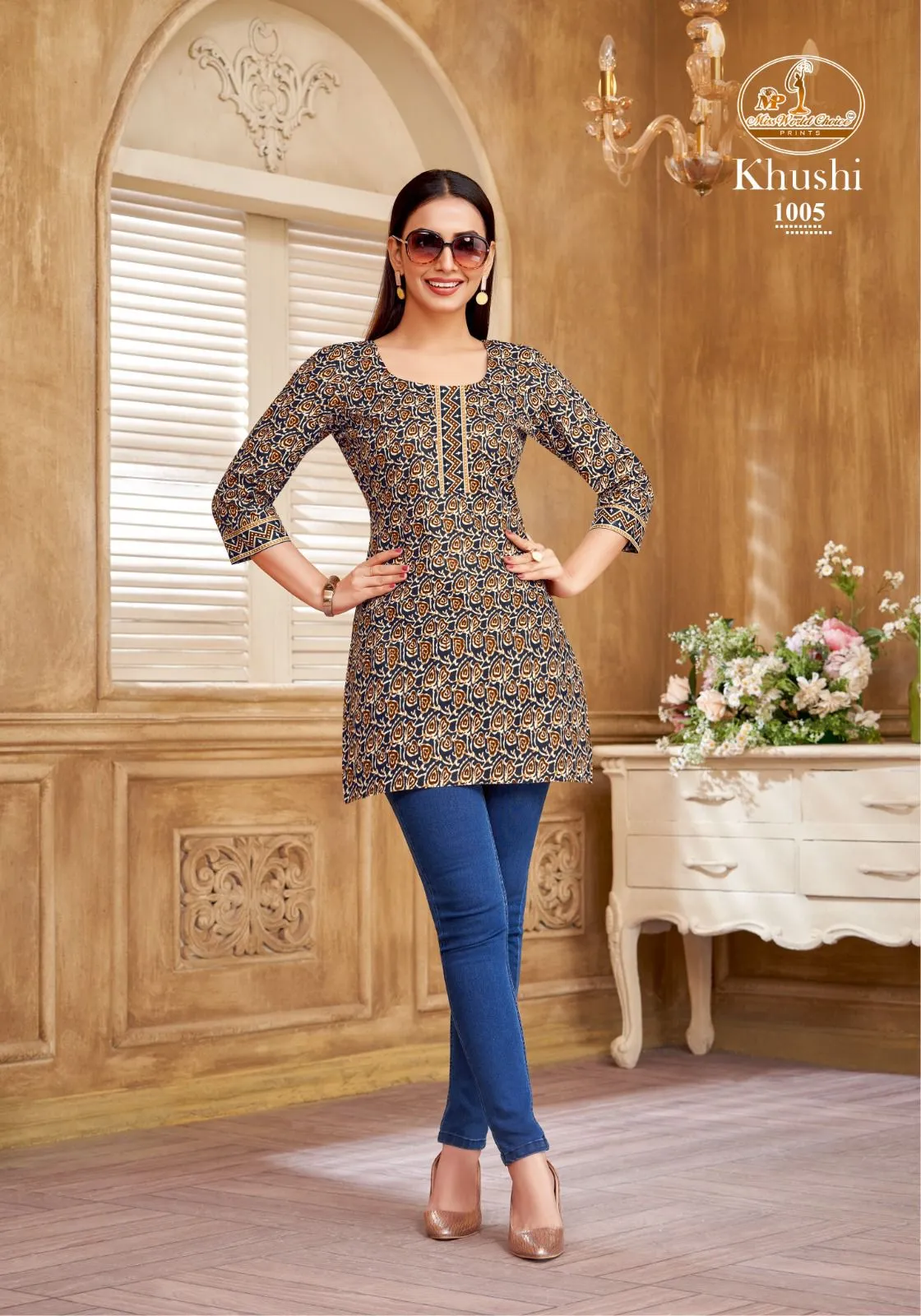 Daily Wear Printed Short Top MissWorld Khushi Vol 1