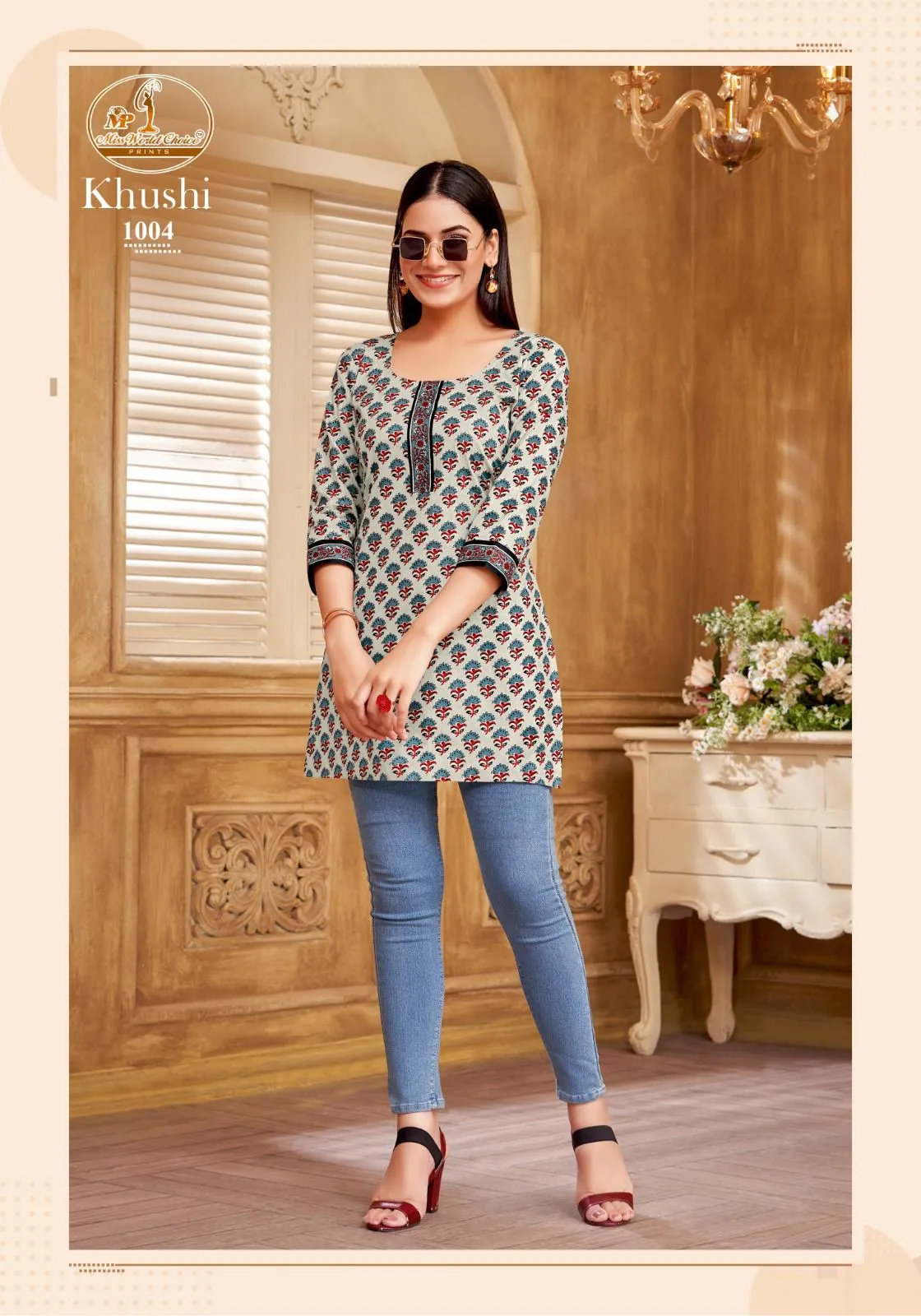 Daily Wear Printed Short Top MissWorld Khushi Vol 1