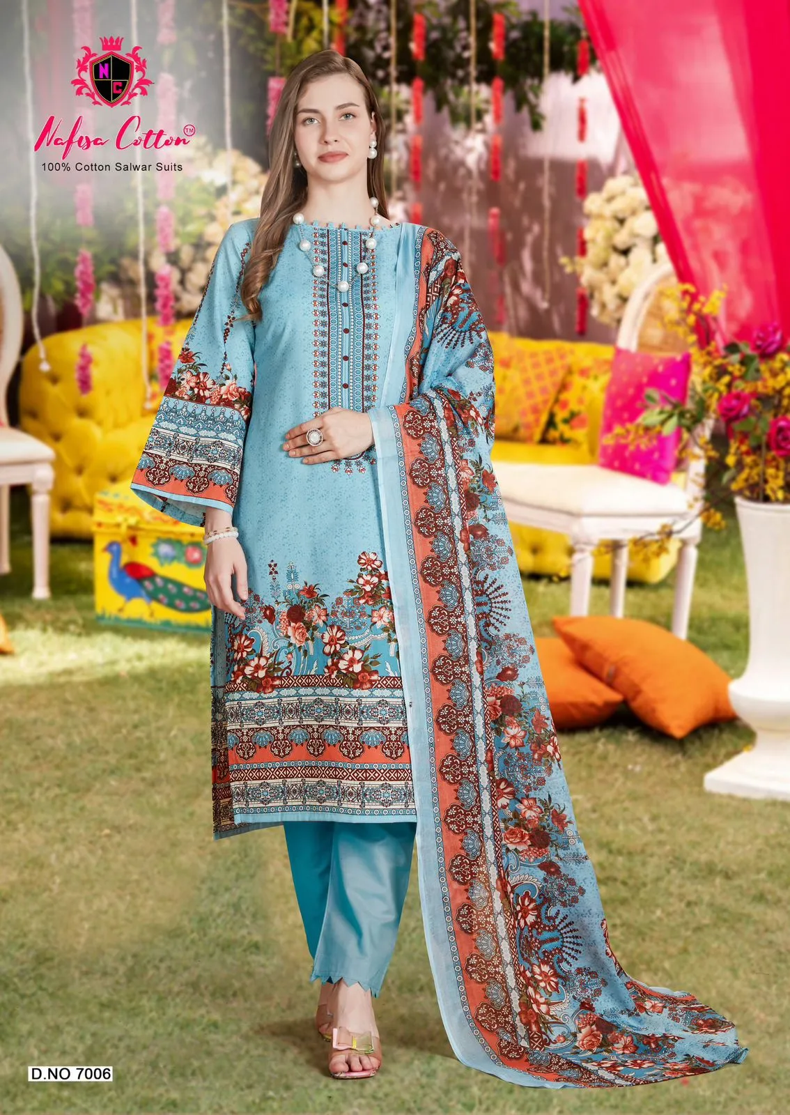 Soft Cotton Karachi Printed Pakistani Salwar Suit Nafisa Andaaz Vol 07 Supplier