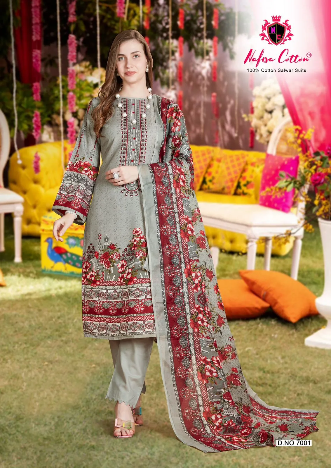 Soft Cotton Karachi Printed Pakistani Salwar Suit Nafisa Andaaz Vol 07 Supplier
