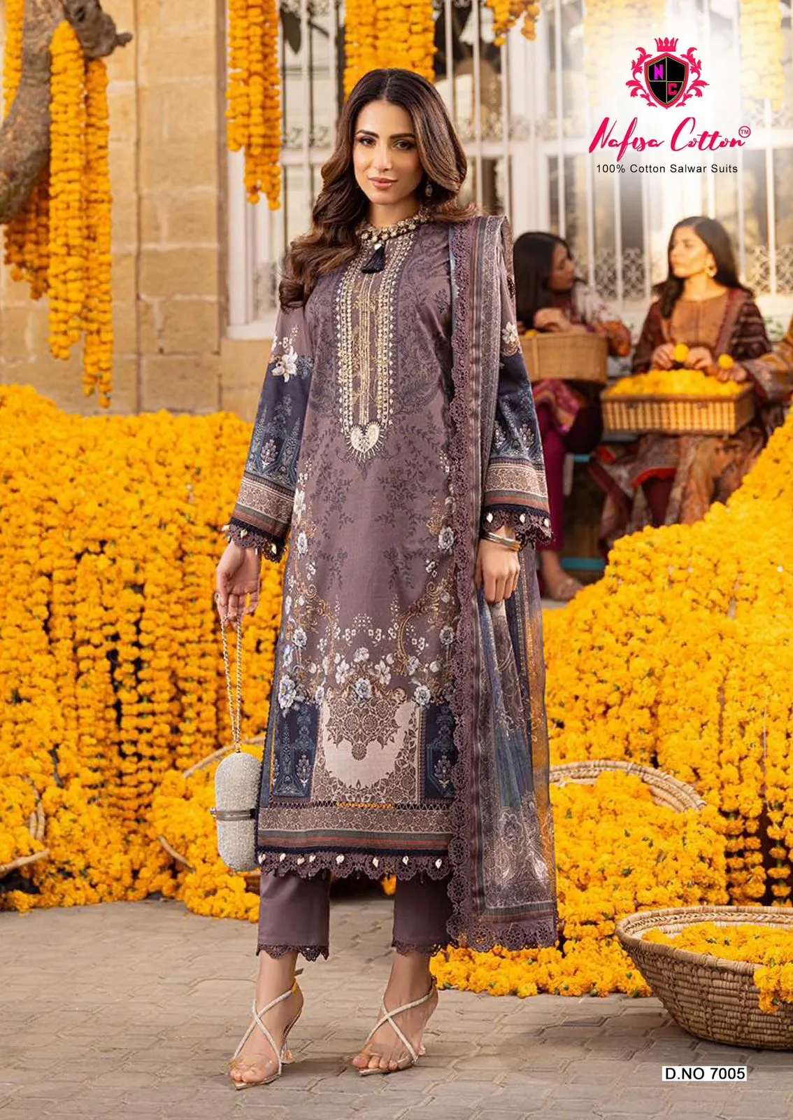 Soft Cotton Karachi Printed Pakistani Salwar Suit Nafisa Andaaz Vol 07 Supplier