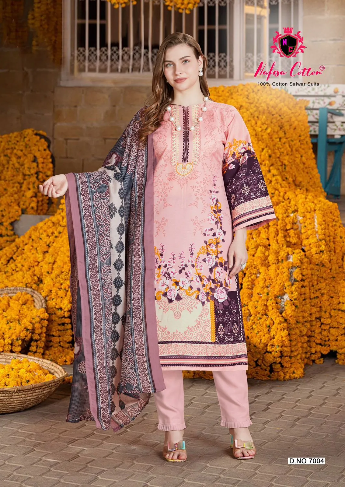 Soft Cotton Karachi Printed Pakistani Salwar Suit Nafisa Andaaz Vol 07 Supplier