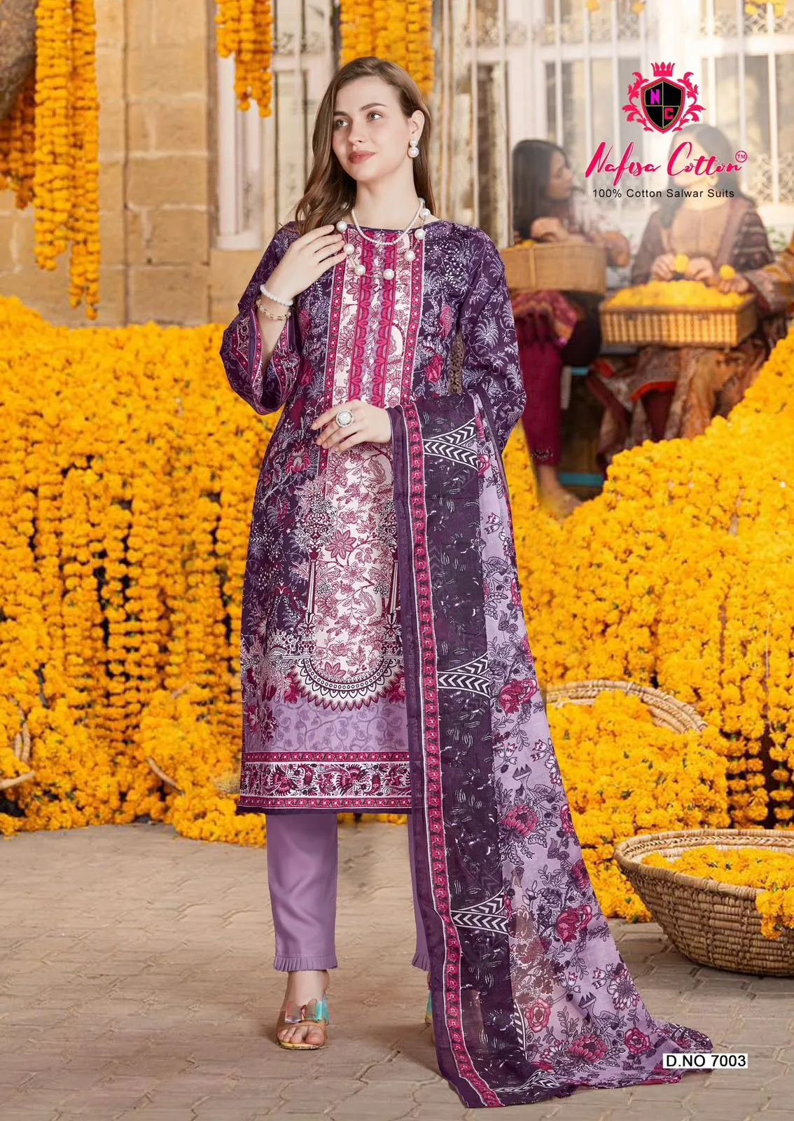 Soft Cotton Karachi Printed Pakistani Salwar Suit Nafisa Andaaz Vol 07 Supplier