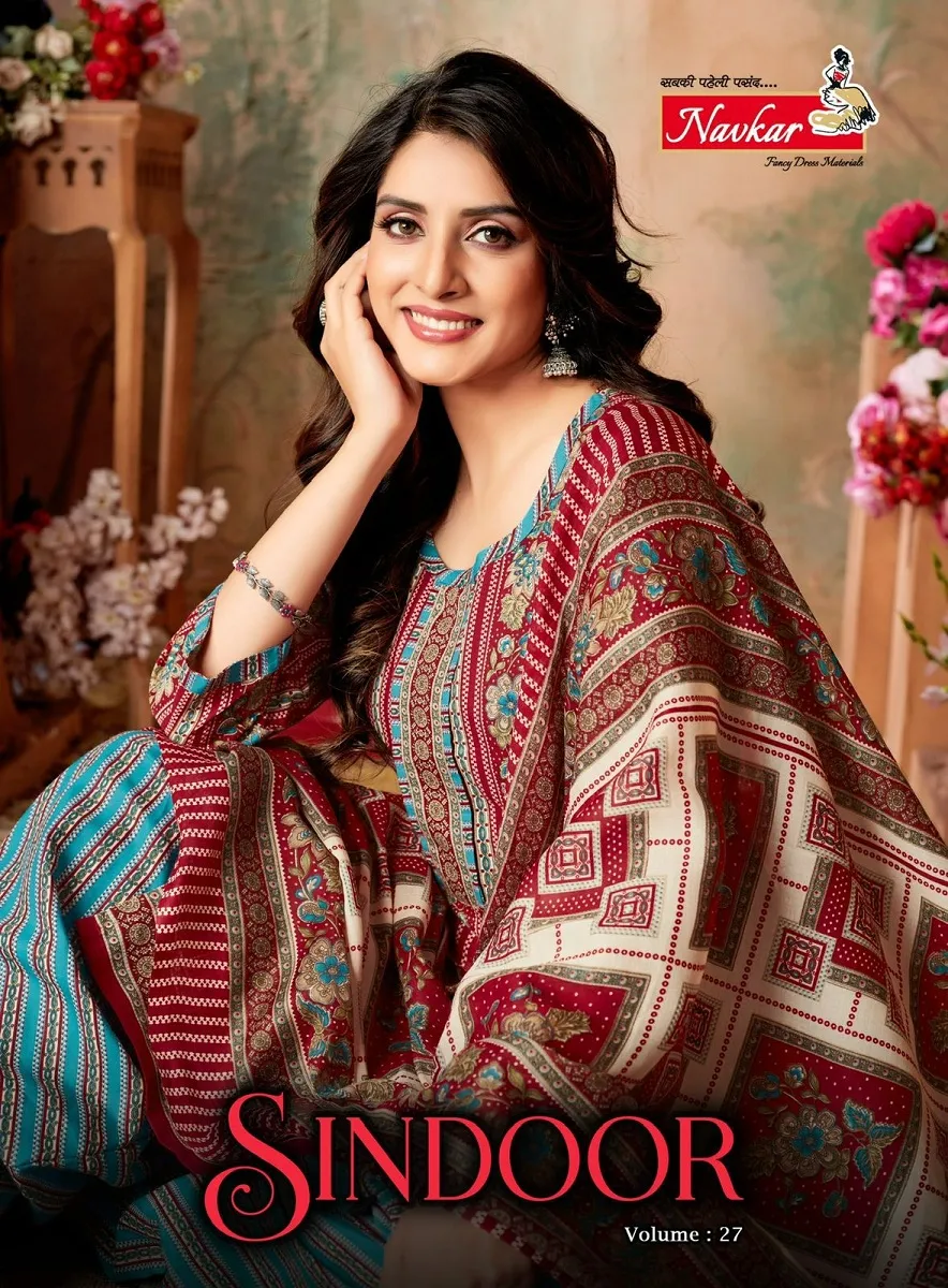 Navkar Sindoor Vol 27 indo Cotton Printed Stitched Straight Salwar Suit Daily Wear Ethnic Suit