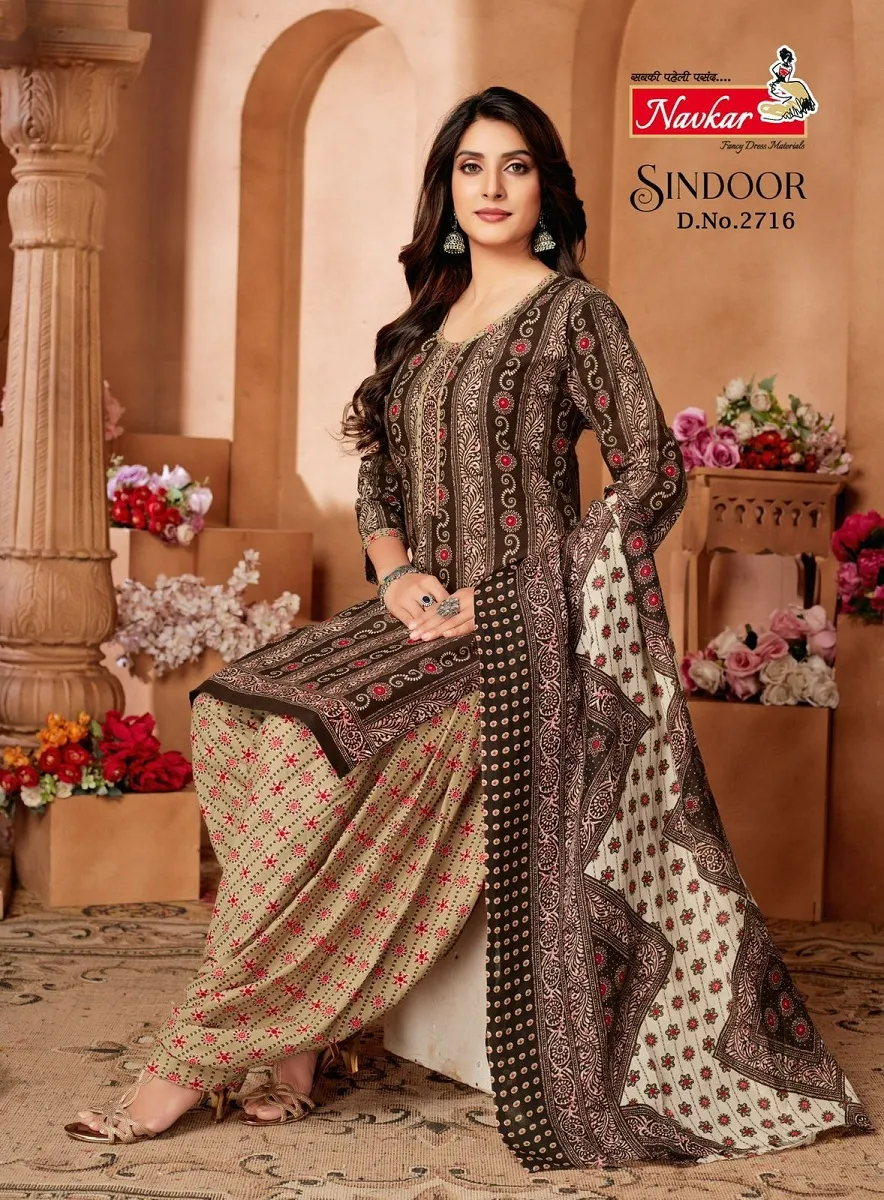 Navkar Sindoor Vol 27 indo Cotton Printed Stitched Straight Salwar Suit Daily Wear Ethnic Suit