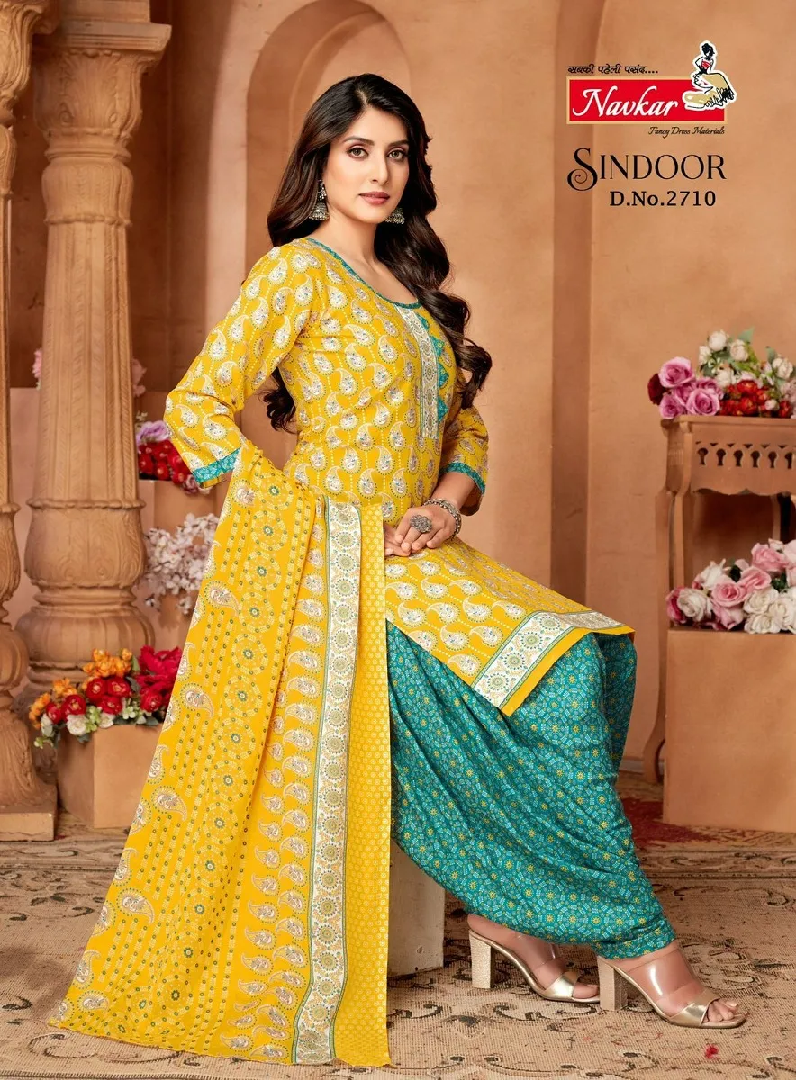 Navkar Sindoor Vol 27 indo Cotton Printed Stitched Straight Salwar Suit Daily Wear Ethnic Suit