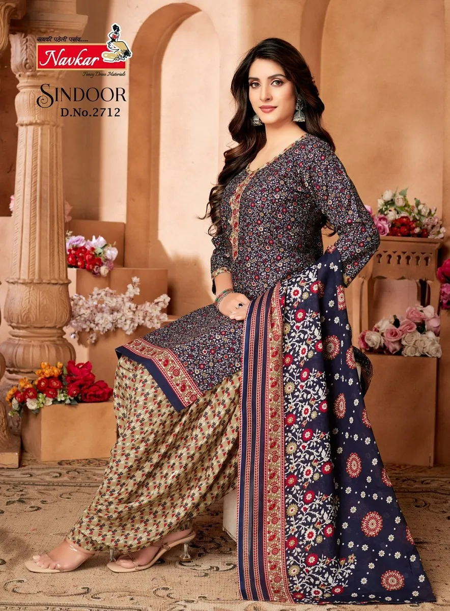 Navkar Sindoor Vol 27 indo Cotton Printed Stitched Straight Salwar Suit Daily Wear Ethnic Suit