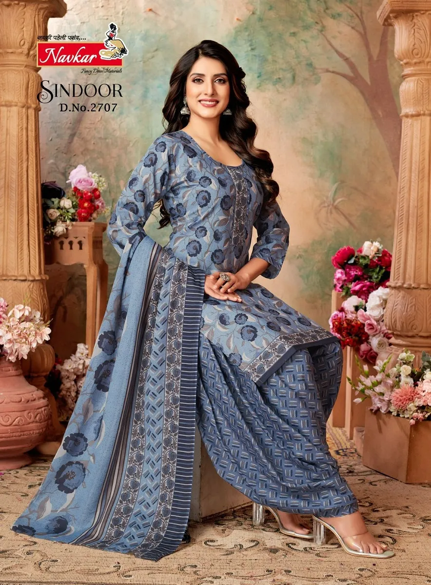 Navkar Sindoor Vol 27 indo Cotton Printed Stitched Straight Salwar Suit Daily Wear Ethnic Suit