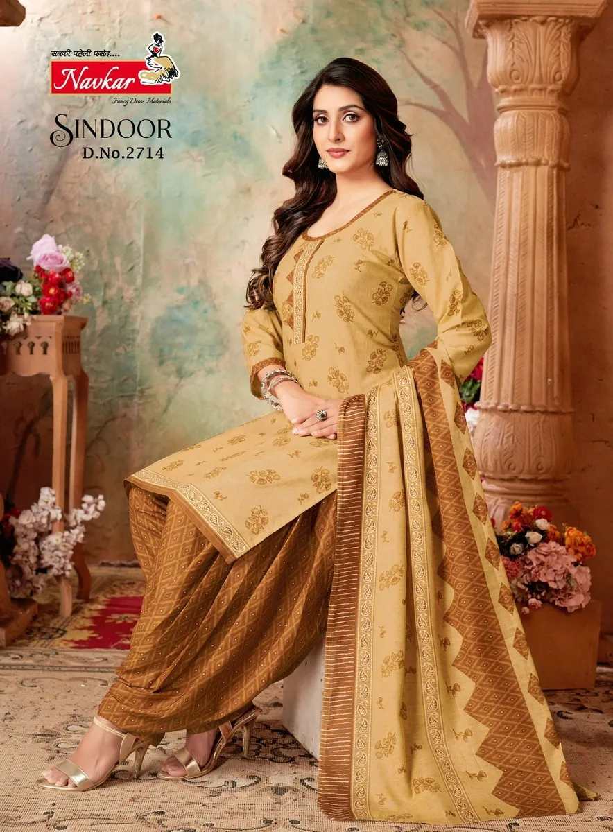 Navkar Sindoor Vol 27 indo Cotton Printed Stitched Straight Salwar Suit Daily Wear Ethnic Suit
