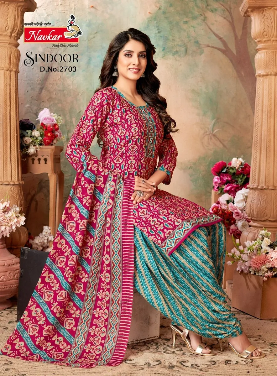 Navkar Sindoor Vol 27 indo Cotton Printed Stitched Straight Salwar Suit Daily Wear Ethnic Suit