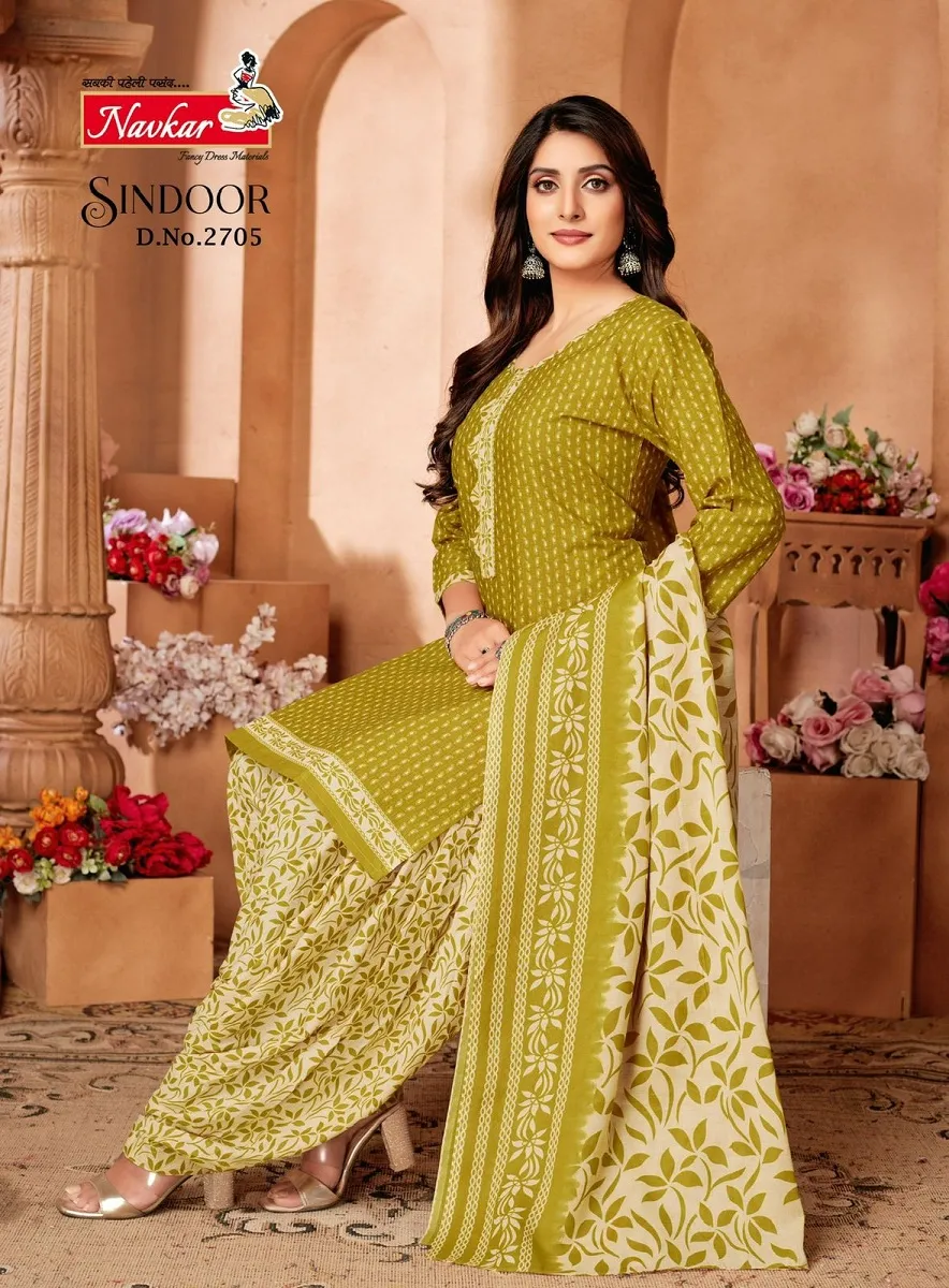 Navkar Sindoor Vol 27 indo Cotton Printed Stitched Straight Salwar Suit Daily Wear Ethnic Suit