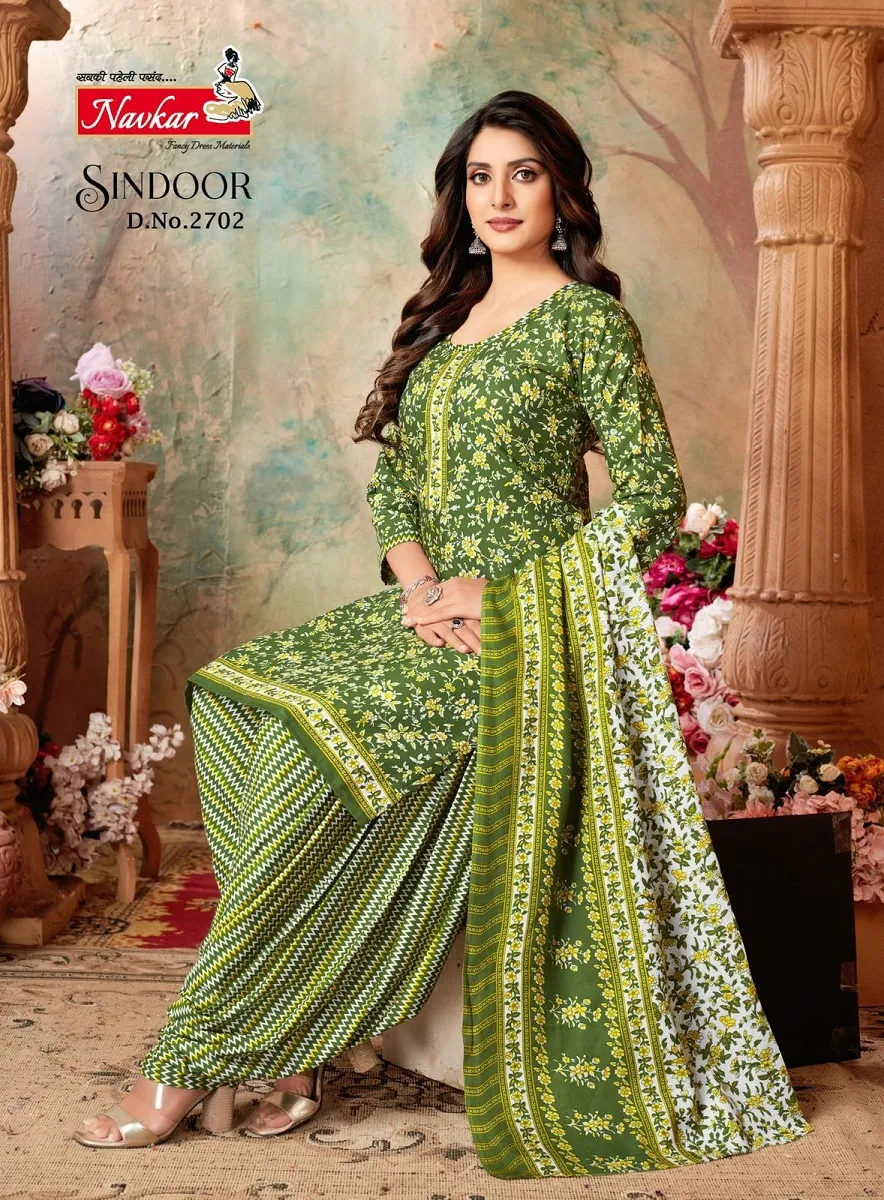 Navkar Sindoor Vol 27 indo Cotton Printed Stitched Straight Salwar Suit Daily Wear Ethnic Suit