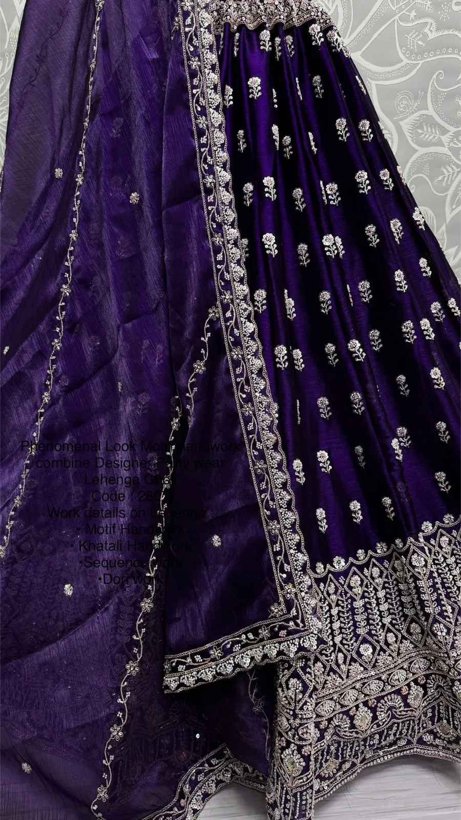 Phenomenal Look Motif Handwork Designer Party Wear Lehenga Choli