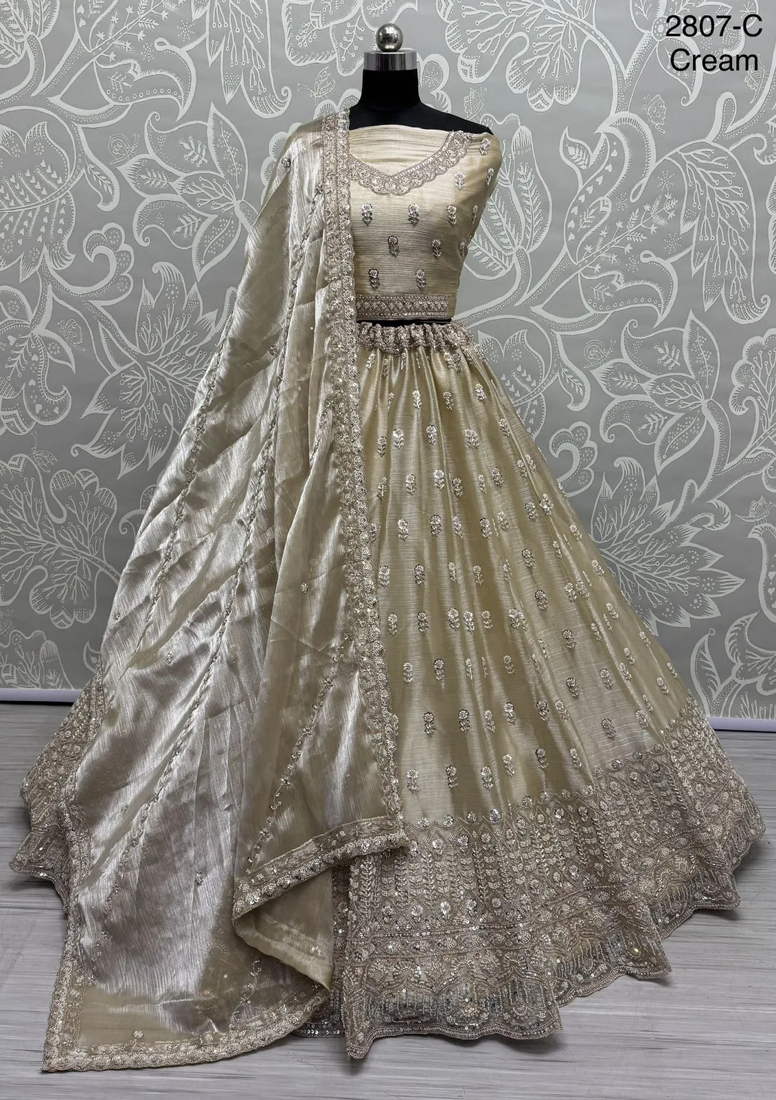 Phenomenal Look Motif Handwork Designer Party Wear Lehenga Choli