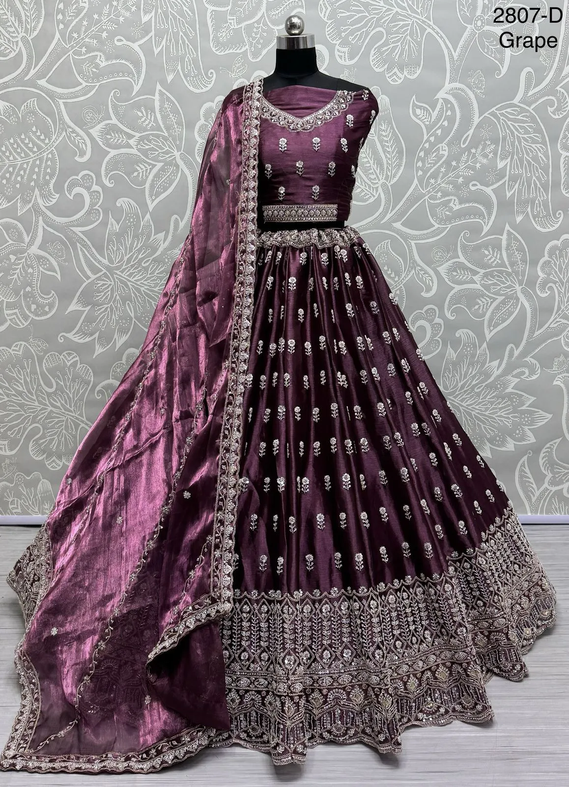 Phenomenal Look Motif Handwork Designer Party Wear Lehenga Choli