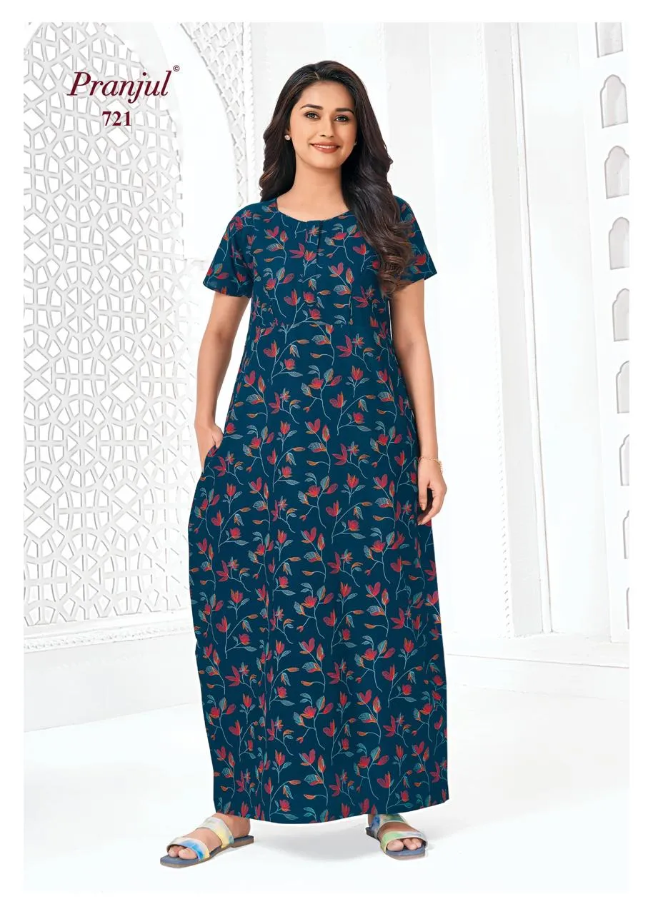 Big Size Cotton Printed Nighties Pranjul Pragati Vol 7